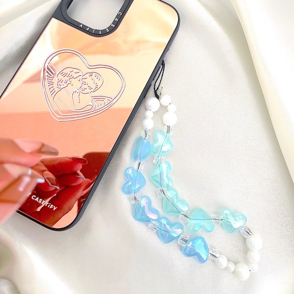 Beaded phone charm y2k aesthetic wildflower casetify